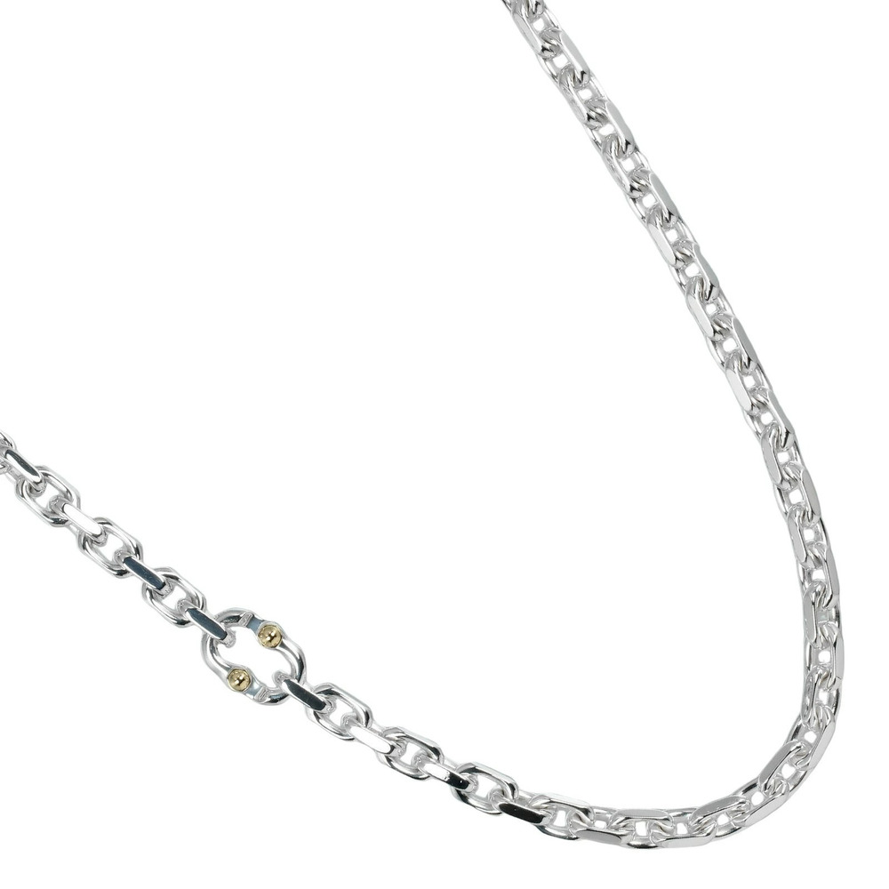 Tiffany Co Makers Necklace Sterling Silver Yellow Gold